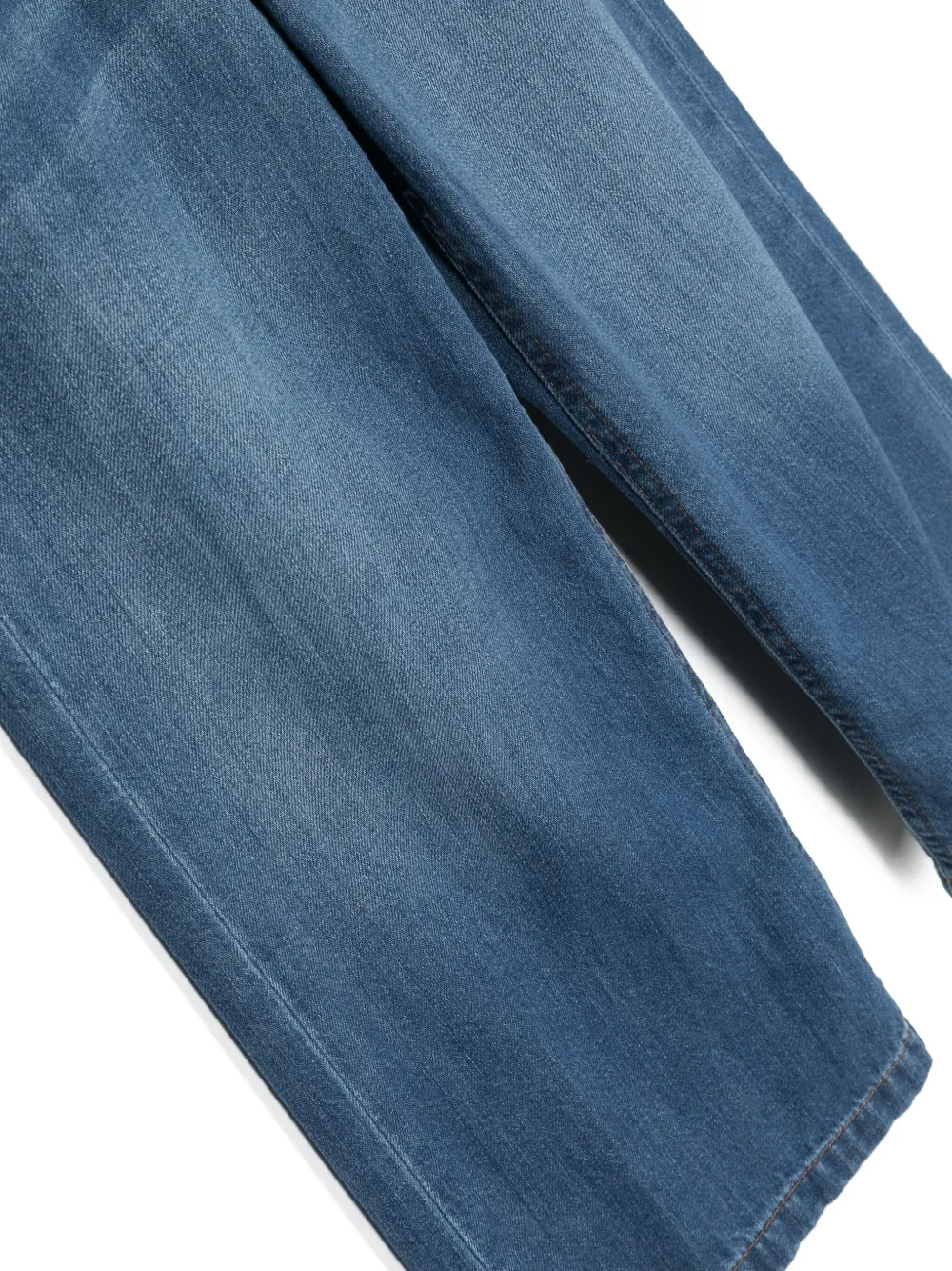 POLO RALPH LAUREN KIDS Katoenen jeans met wijde pijpen en geborduurd logo Blauw