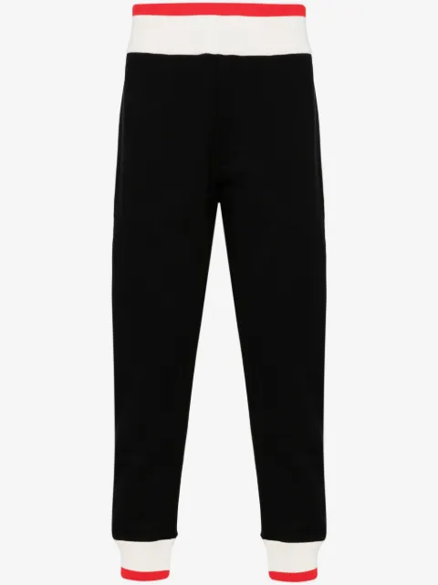Alexander McQueen logo-print strap cotton track pants
