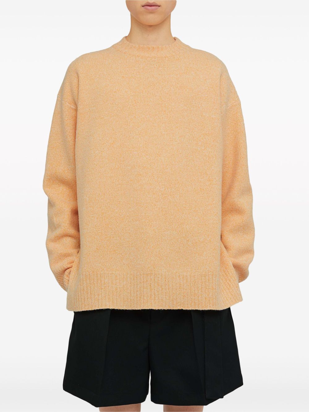 Shop Jil Sander Crew-neck Wool-blend Jumper In Orange