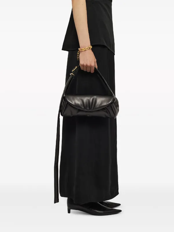 Jil Sander Small Cannolo Padded Shoulder Bag | Black | FARFETCH