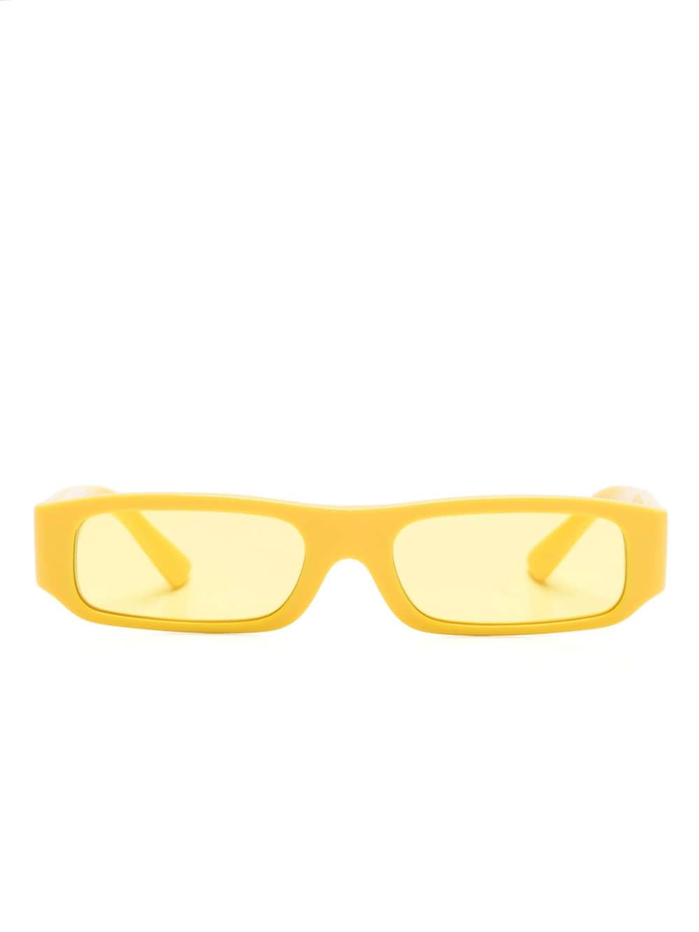 Dolce & Gabbana Kids' Mini Me Rectangle-frame Sunglasses In Yellow