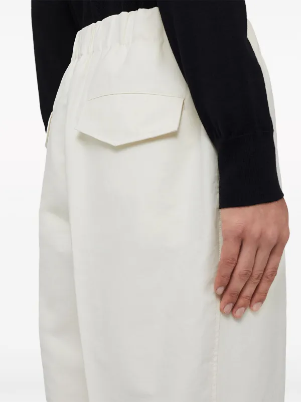 ジルサンダー コットンテーラードパンツ ホワイト Jil Sander イージーパンツ | ホワイト | FARFETCH JP