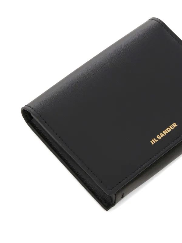 Jil Sander logo-stamp Leather Card Holder | Black | FARFETCH SG