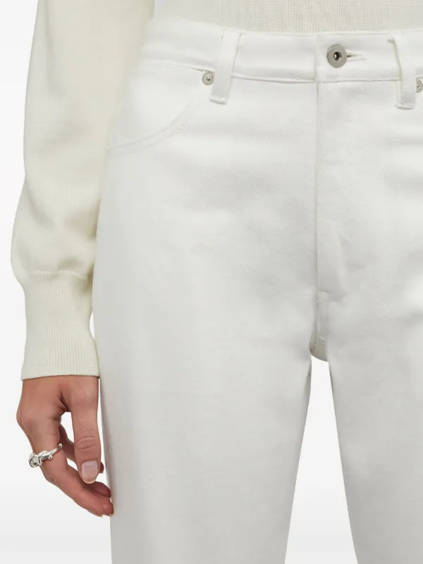 Jil Sander クロップド ストレートジーンズ | ホワイト | FARFETCH JP