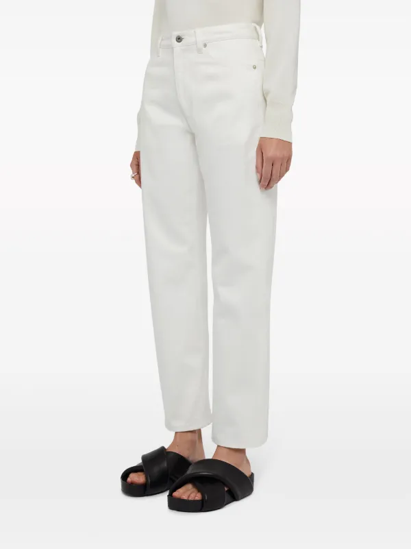 Jil Sander クロップド ストレートジーンズ | ホワイト | FARFETCH JP