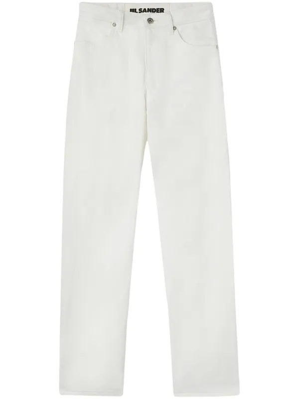Jil Sander クロップド ストレートジーンズ | ホワイト | FARFETCH JP