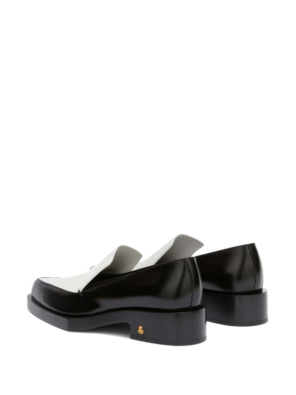 Shop Jil Sander Two-tone Leather Loafers In Black