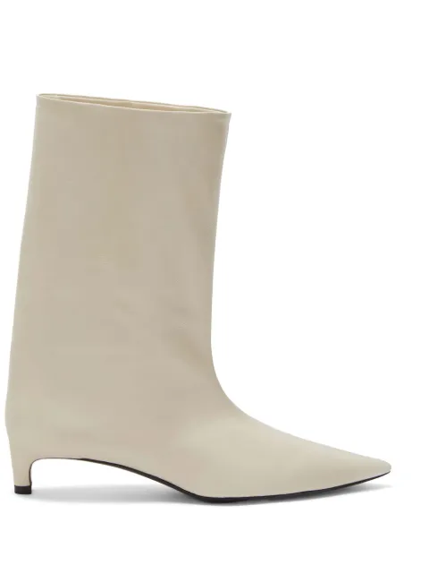 Jil Sander 30mm leather ankle boots