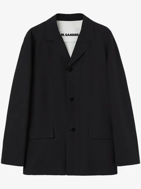 Jil Sander deconstructed cotton shirt jacket