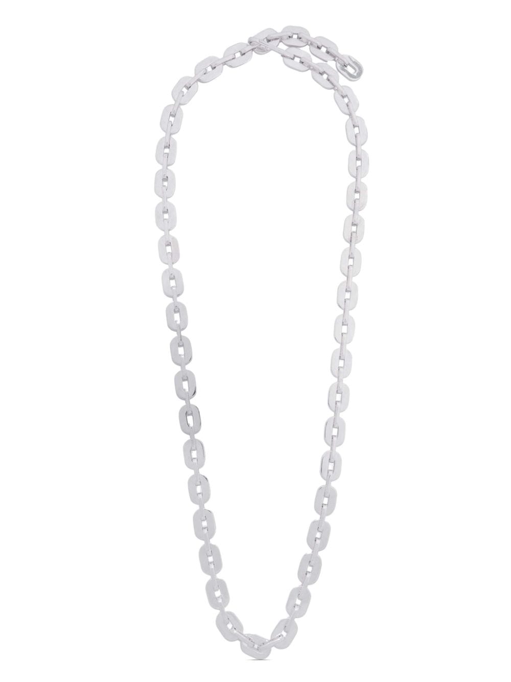 Jil Sander Logo-engraved Chain Necklace In Silver