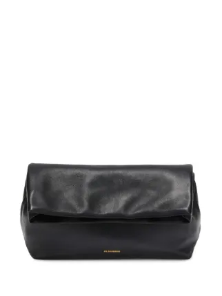 JIL SANDER クラッチバック ブラック JIL SANDER ジルサンダー クラッチバッグ 保存袋付き ブラック x
