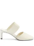 Jil Sander almond-toe leather mules - White