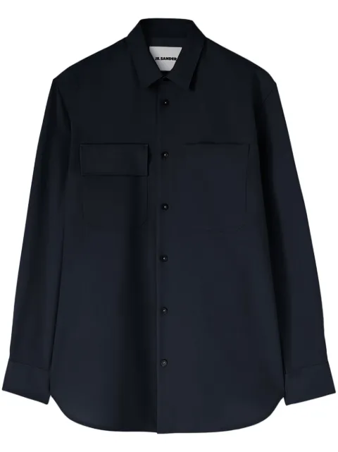 Jil Sander long-sleeved wool shirt