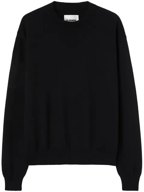 Jil Sander suéter de tejido fino con cuello redondo