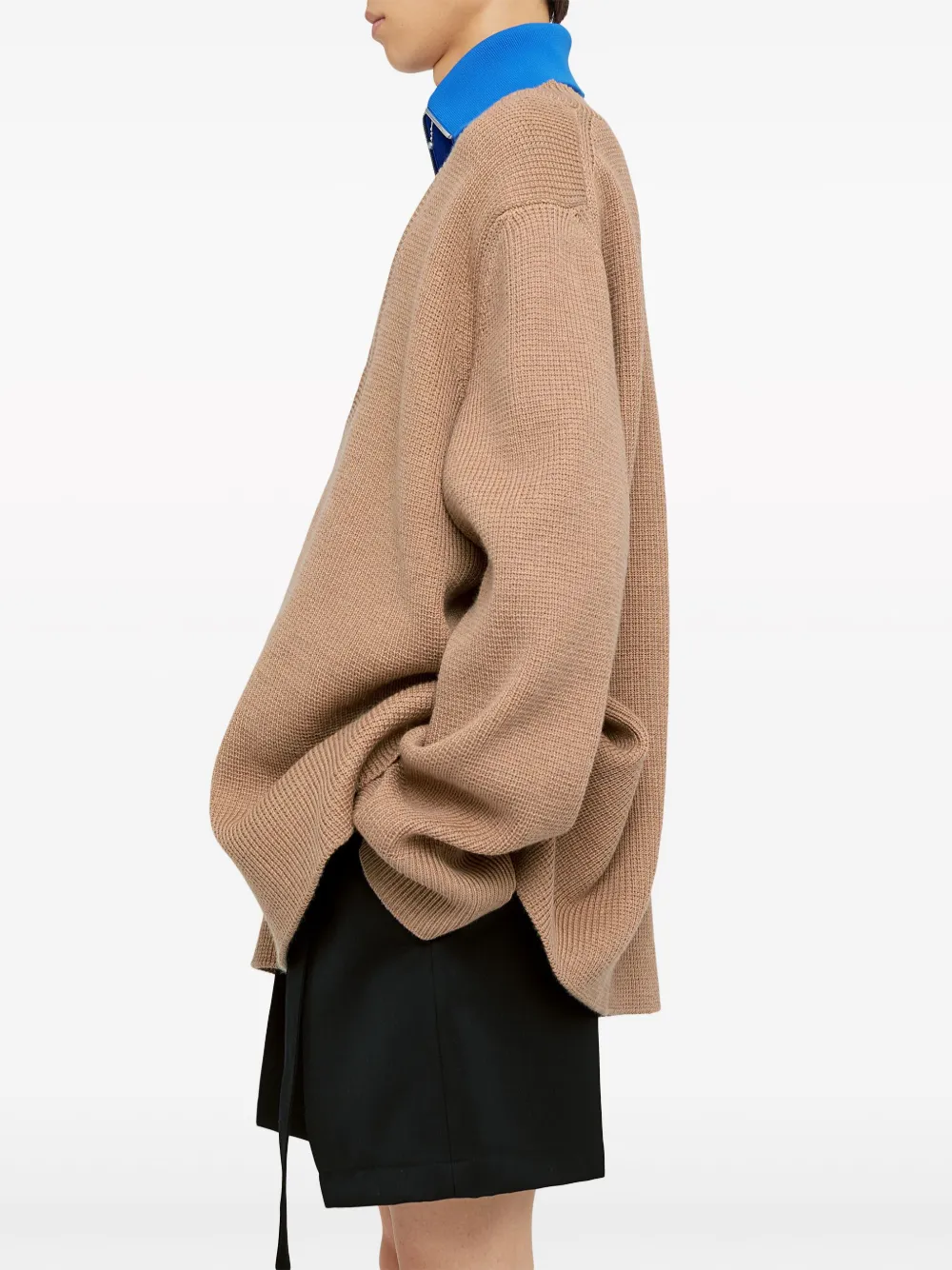 Shop Jil Sander Layered-design Wool-blend Jumper In Neutrals