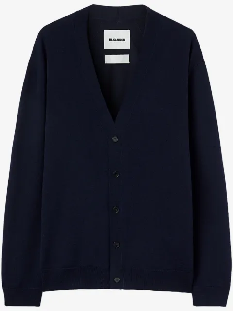 Jil Sander كارديغان صوف برقبة V