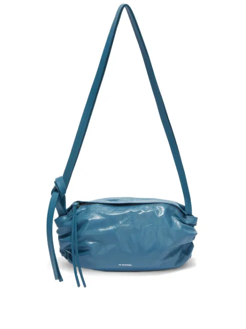 Jil Sander drawstring-detail leather crossbody bag 