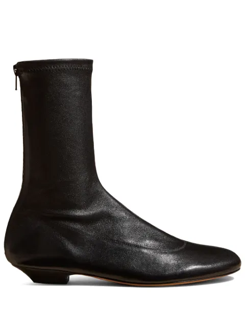 KHAITE The Apollo leather ankle boots