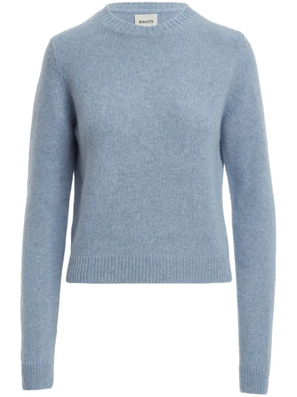 KHAITE The Diletta Cashmere Jumper Blue FARFETCH CA