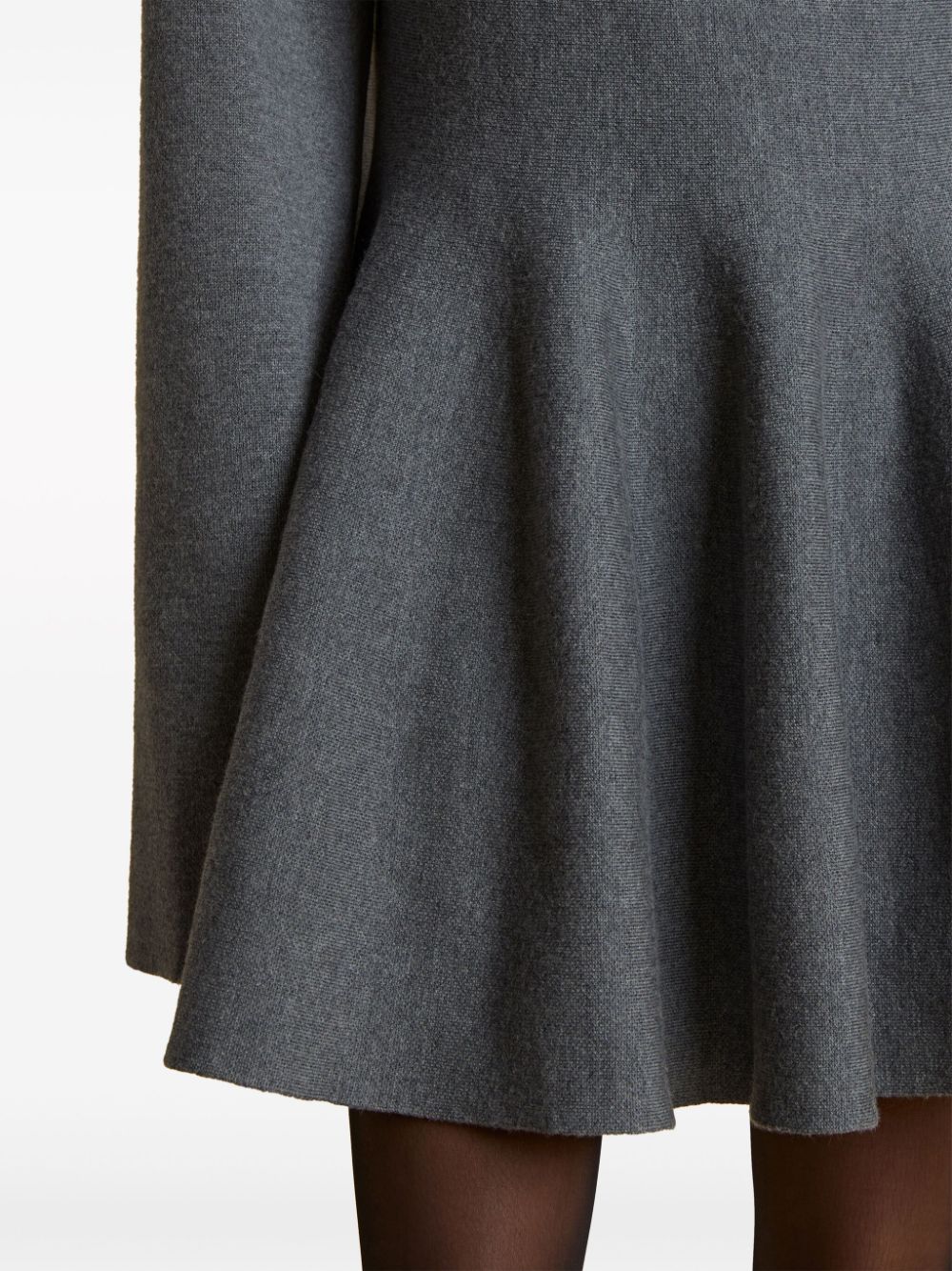 Shop Khaite The Clarice Fine-knit Minidress In Grau