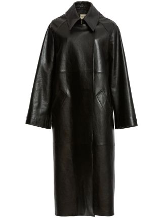 Khaite leather discount trench