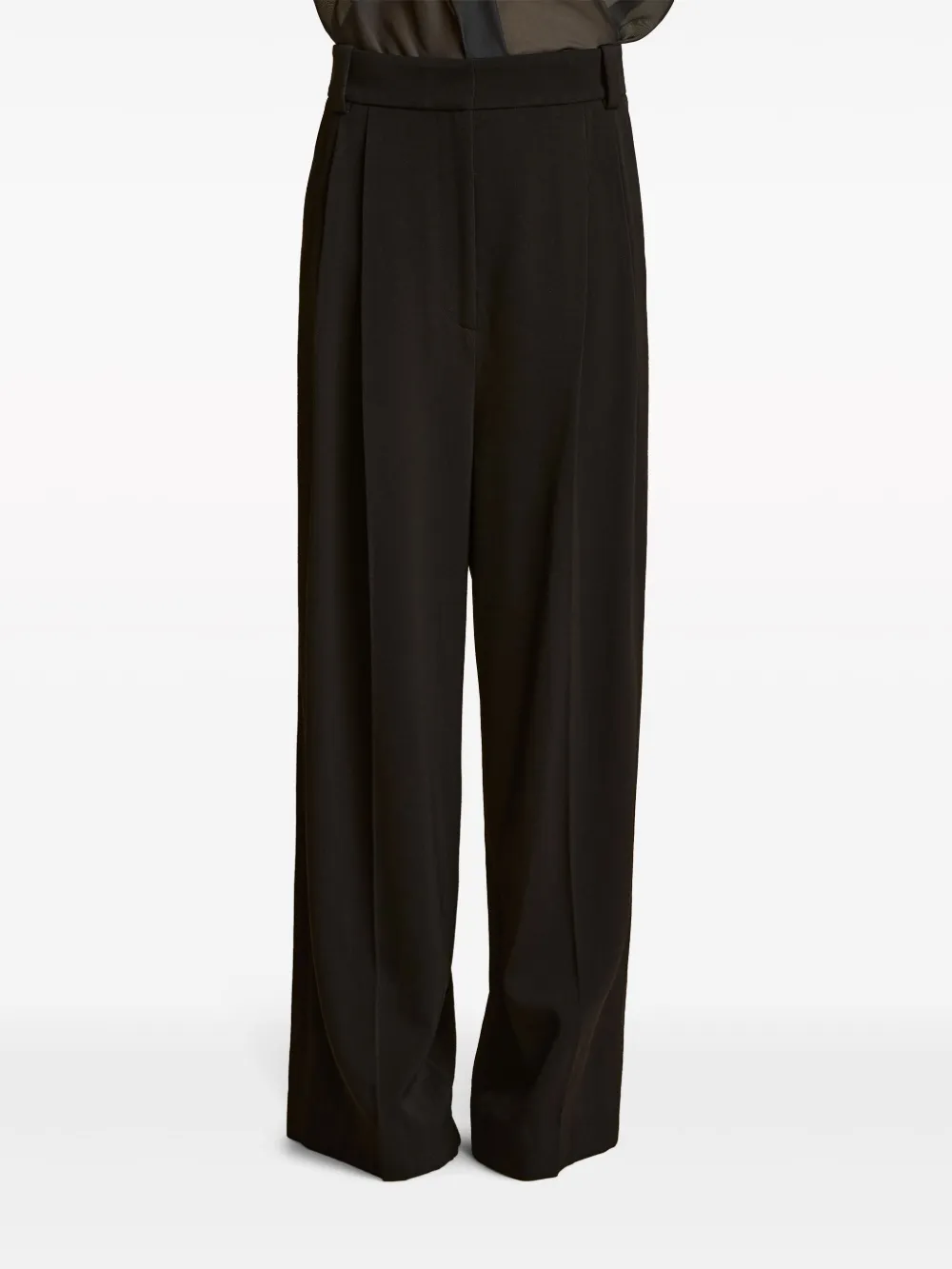 KHAITE SIMONE PLEATED WIDE-LEG TROUSERS