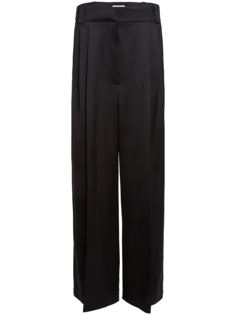 KHAITE Simone pleated wide-leg trousers