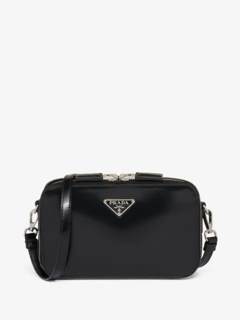 Prada small Brique brushed crossbody bag