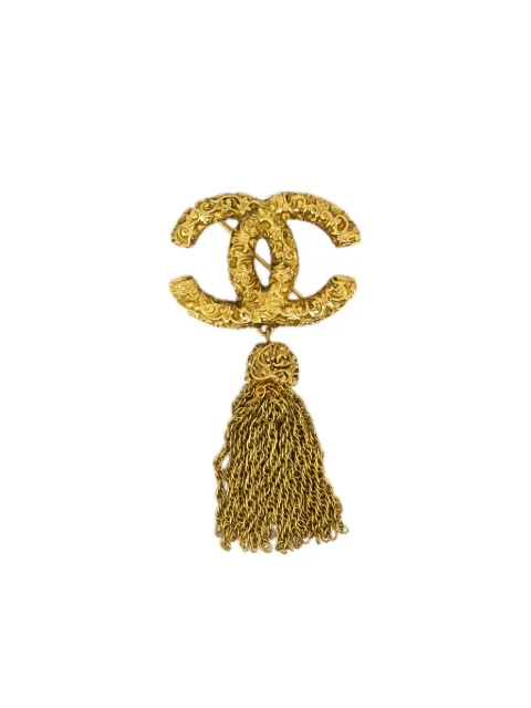 CHANEL Pre-Owned 1993 CC fringe brooch