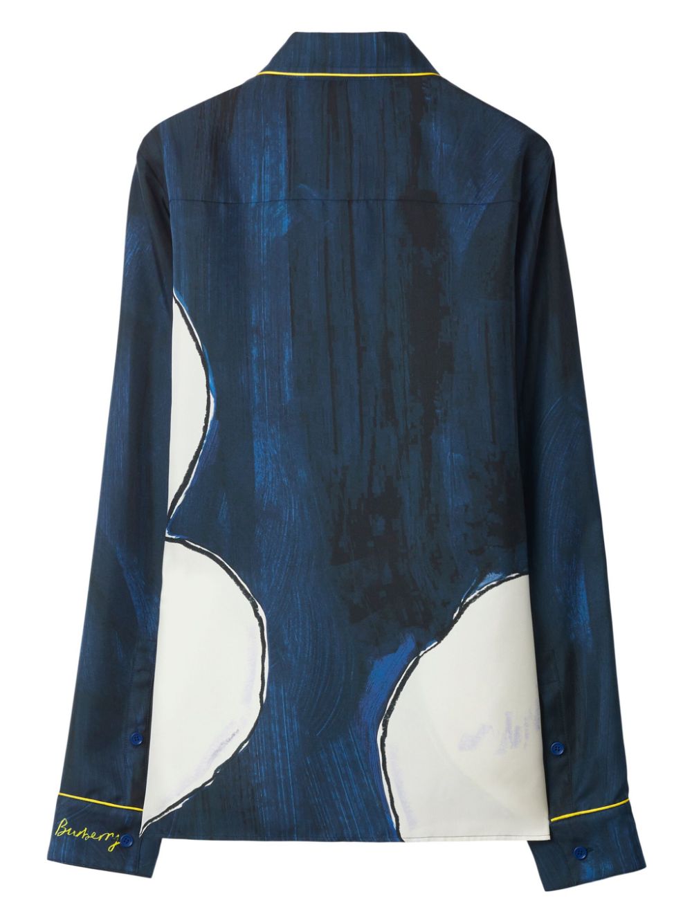 Burberry Swan-print long-sleeve silk shirt Women