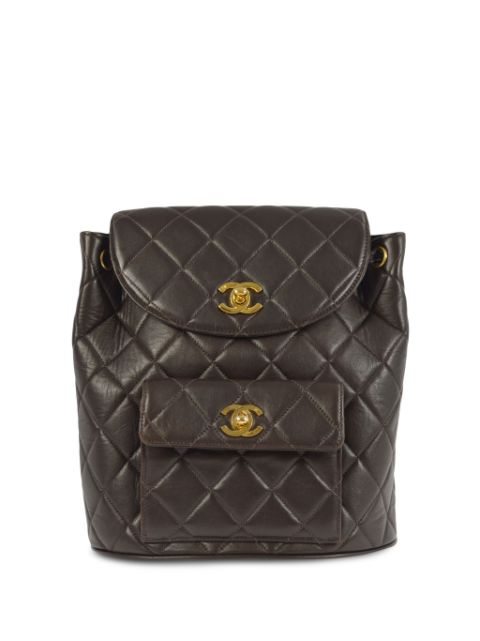 HOT SALE CHANEL 1992 Duma leather backpack Women