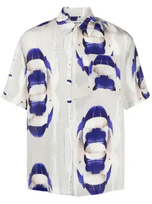 Henrik Vibskov Transfered グラフィック シャツ | ブルー | FARFETCH JP
