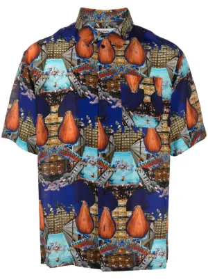 Henrik Vibskov Transfered プリント シャツ | グレー | FARFETCH JP