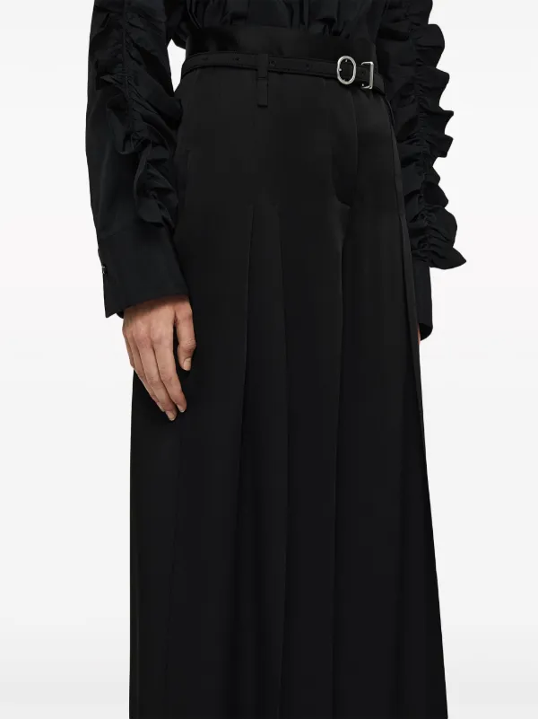 Jil Sander Belted ankle-tie Tailored Trousers | Black | FARFETCH