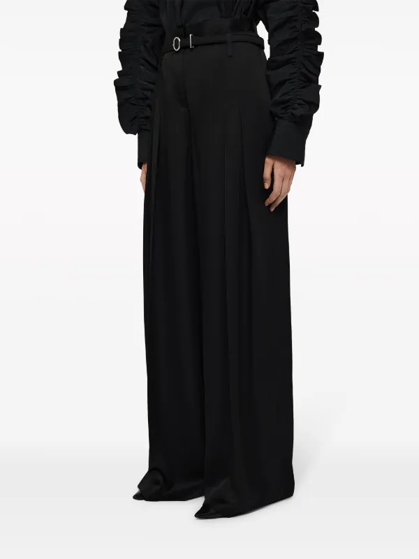 Jil Sander Belted ankle-tie Tailored Trousers | Black | FARFETCH