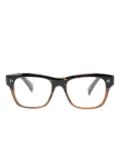 Oliver Peoples translucent zebra-pattern wayfarer glasses - Brown