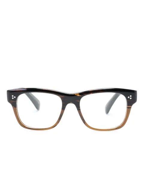 Oliver Peoples Armação de óculos wayfarer translúcida