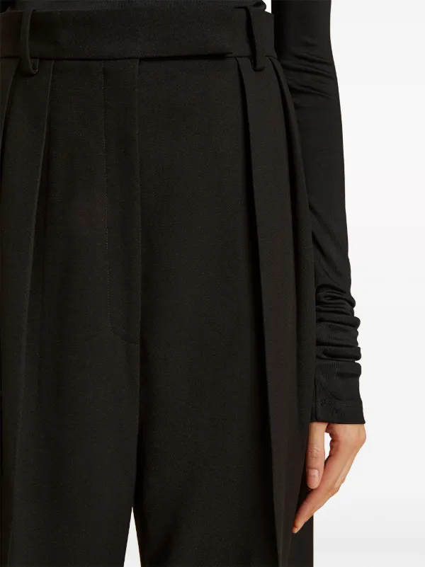 【送料&関税込】Khaite Cessie High-waist Straight Leg Trouse KHAITE Cessie Pleated high-waisted Trousers | Black | FARFETCH