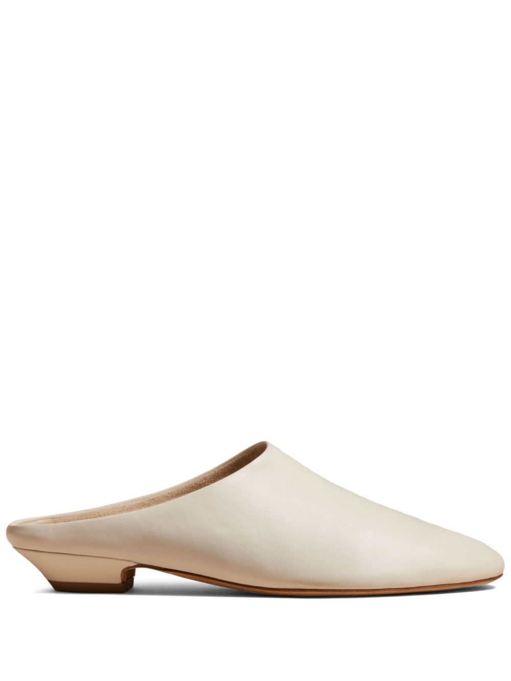 Khaite The Otto Leather Mules In Nude
