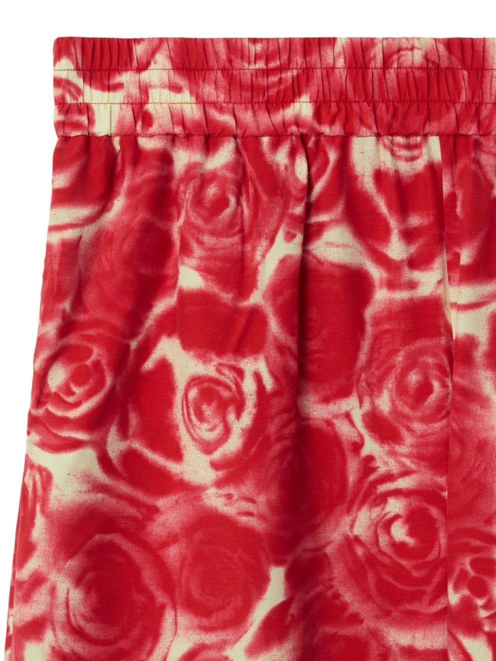 Shop Burberry Rose-print Bermuda Shorts In Red