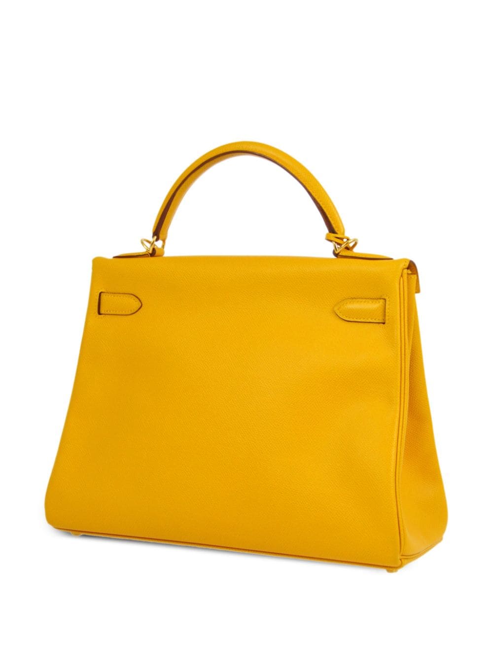 Pre-owned Hermes 2000  Kelly 32 Handbag In Yellow