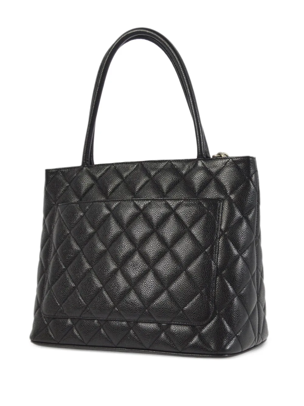 CHANEL Pre-Owned 2000 pre-owned Medallion leren shopper - Zwart