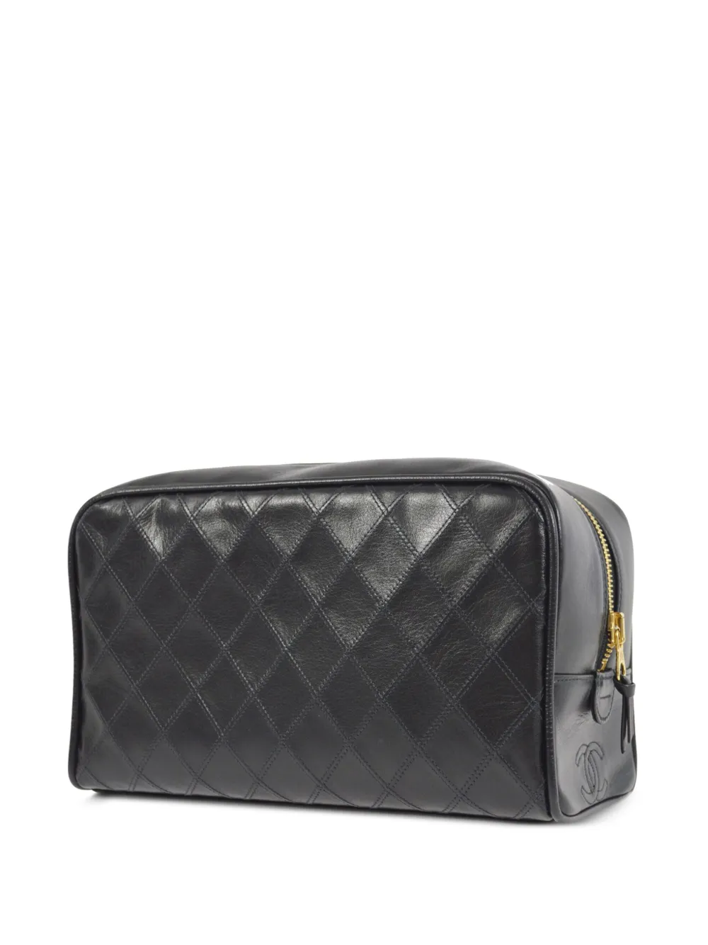 CHANEL Pre-Owned 1990 gewatteerde toilettas - Zwart