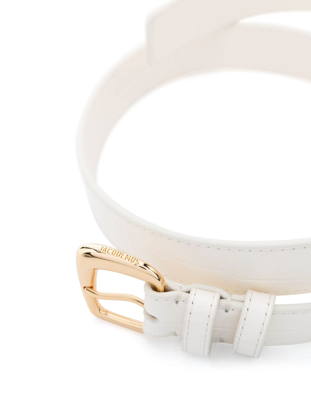 Jacquemus La Ceinture Ovalo leren riem Wit