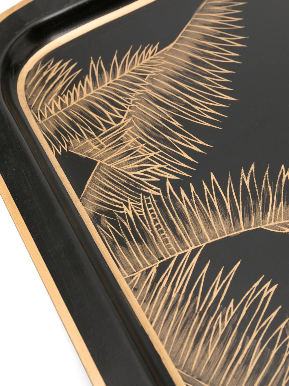 X Browns Palm Tree-Print Iron Tray (43cm X 30cm)