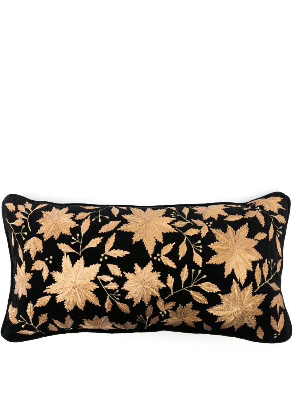 Les-Ottomans geometric-print velvet cushion - Multicolour