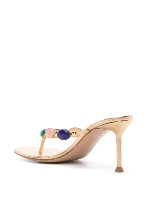 Gianvito Rossi Shanti Thong 70mm leather sandals G1523070RICBNS - 2