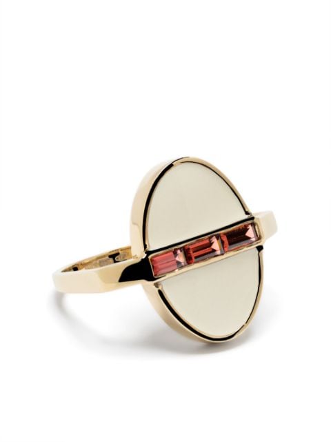 Aliita 9kt yellow gold garnet ring