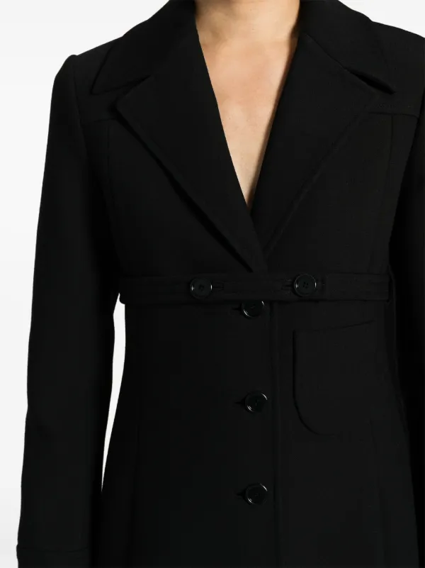 Courrèges single-breasted A-line Coat | ブラック | FARFETCH JP