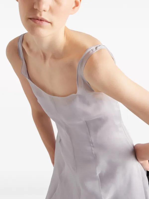 【プラダ・PRADA】Re-Edition 1995 organza dress Prada Re-Edition 1995 Organza Dress | Purple | FARFETCH
